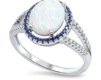 Natural 7 Carat White Opal 925 Sterling Silver Handmade Ring - Etsy