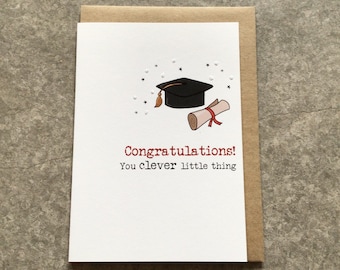 Congratulations Graduation Cap & Diploma Card