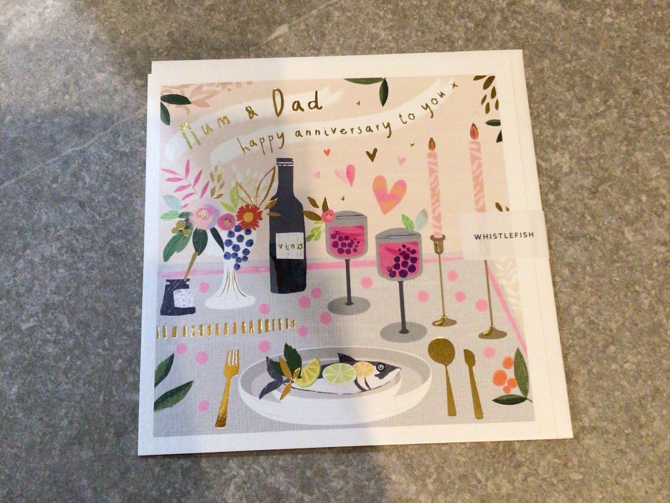 Mum & Dad Happy Anniversary Card - Etsy