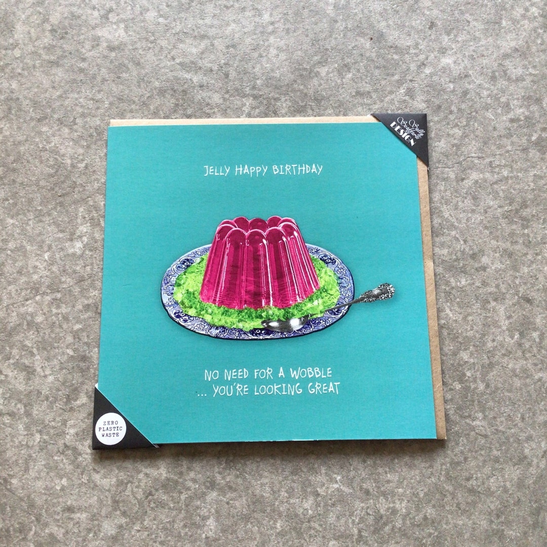 Jelly Happy Birthday Greetings Card - Etsy