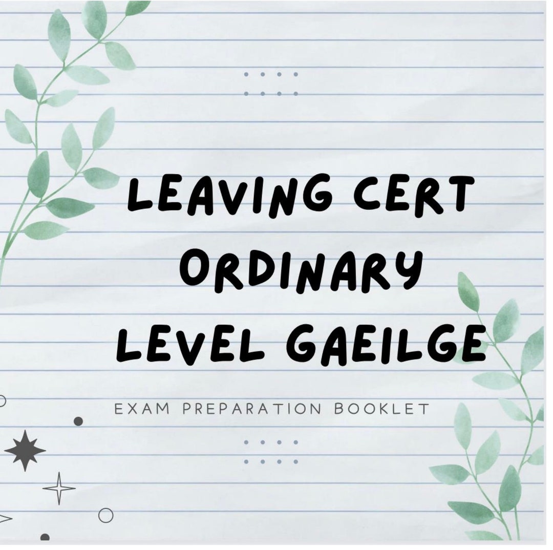 Leaving Cert Ordinary Level Irish - Exam Preparation Booklet - Etsy