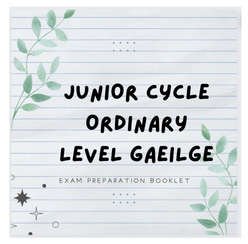 Junior Cycle Ordinary Level Irish Exam Preparation Booklet image 1