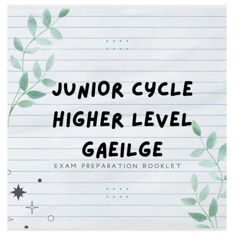 Junior Cycle Higher Level Irish Exam Preparation Booklet image 1