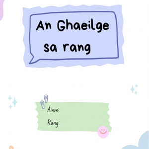 An Ghaeilge sa Rang Booklet for students to promote speaking Irish in class zdjęcie 1