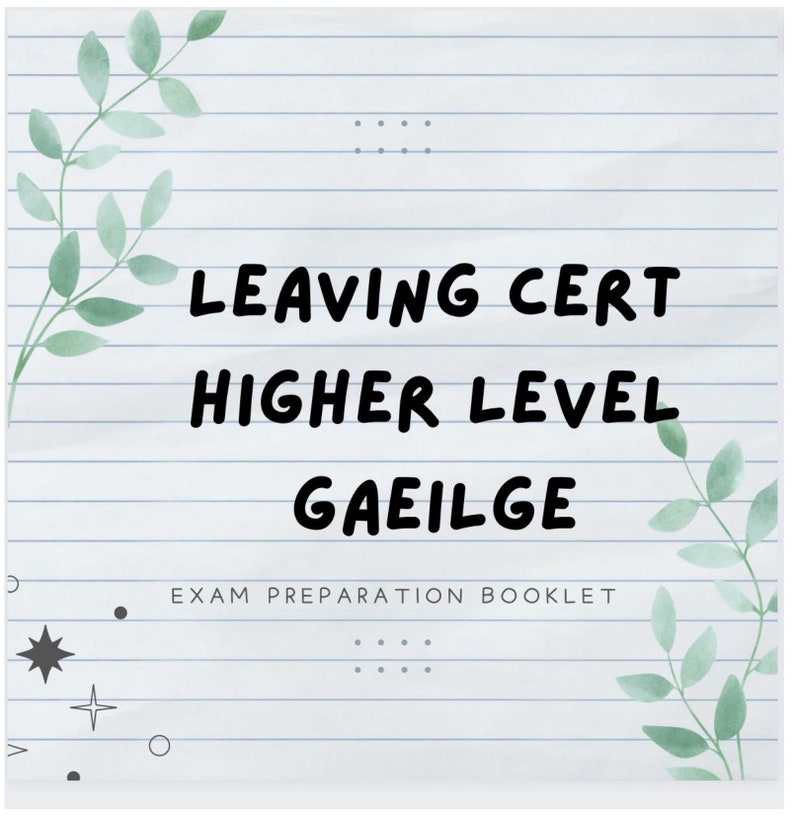 Leaving Cert Higher Level Irish Exam Preparation Booklet zdjęcie 1