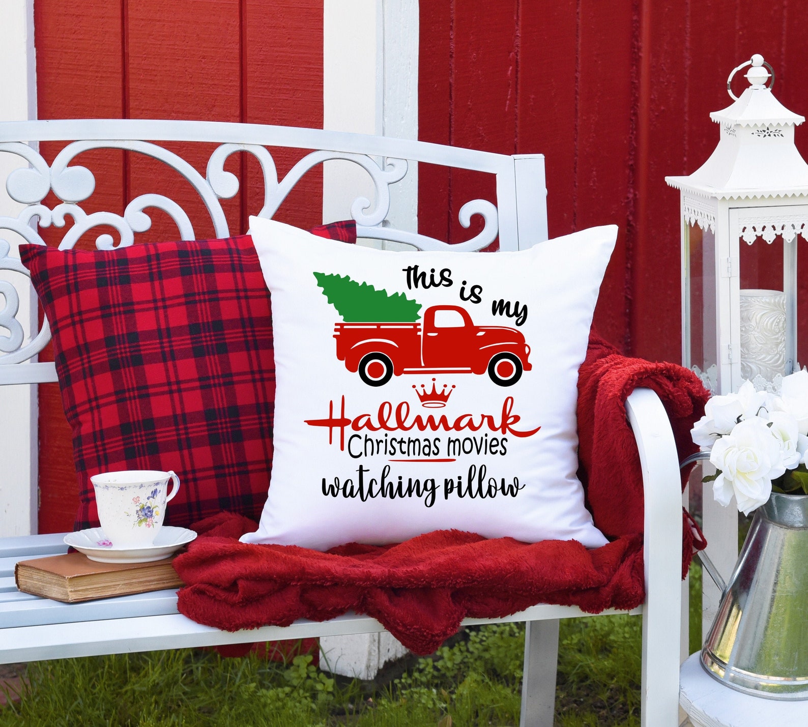 Hallmark Pillow This Is My Hallmark Christmas Movies Watching Etsy