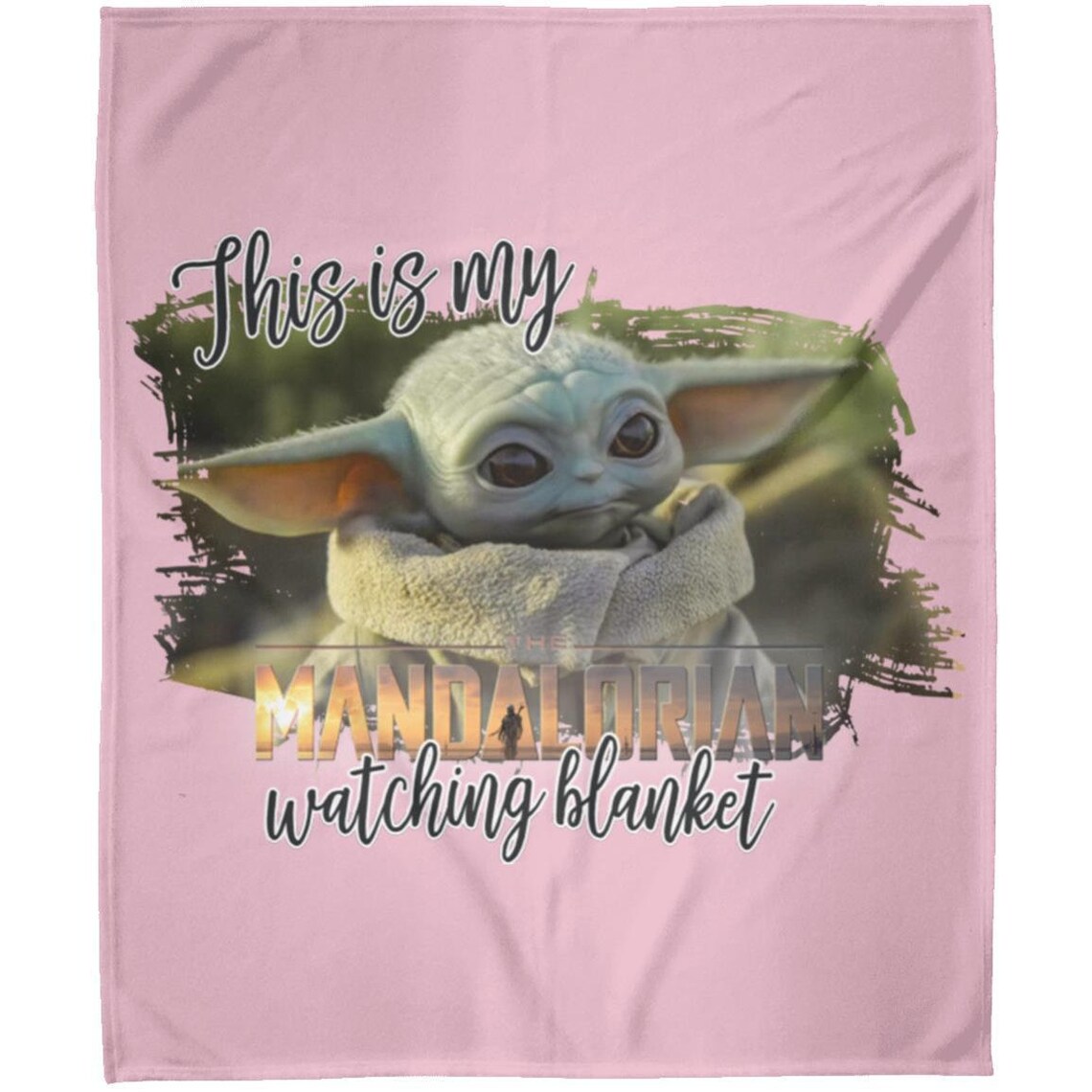 Baby Yoda Blanket This Is My Mandalorian Watching Blanket Etsy