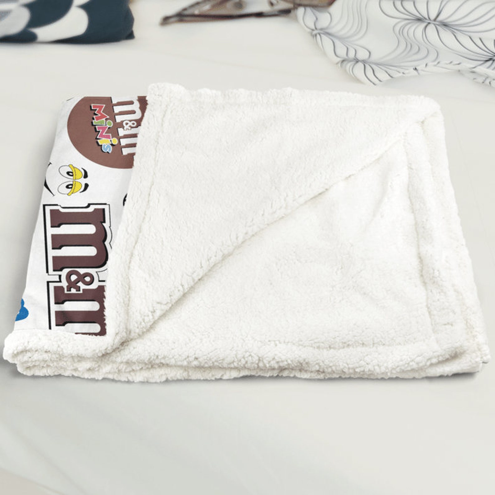 M and M Blanket MM Blanket M&M Blanket M and M Throw Etsy