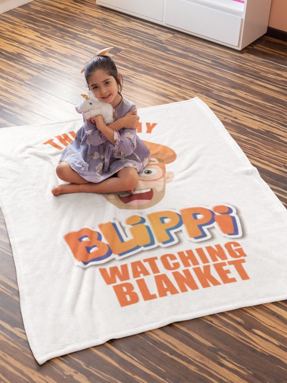 Blippi Blanket This Is My Blippi Watching Blanket Minky Etsy