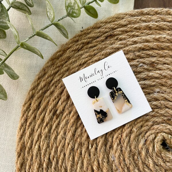 Boucles d'oreilles en pâte polymère | Boucles d'oreilles faites main | Bijoux pour femmes