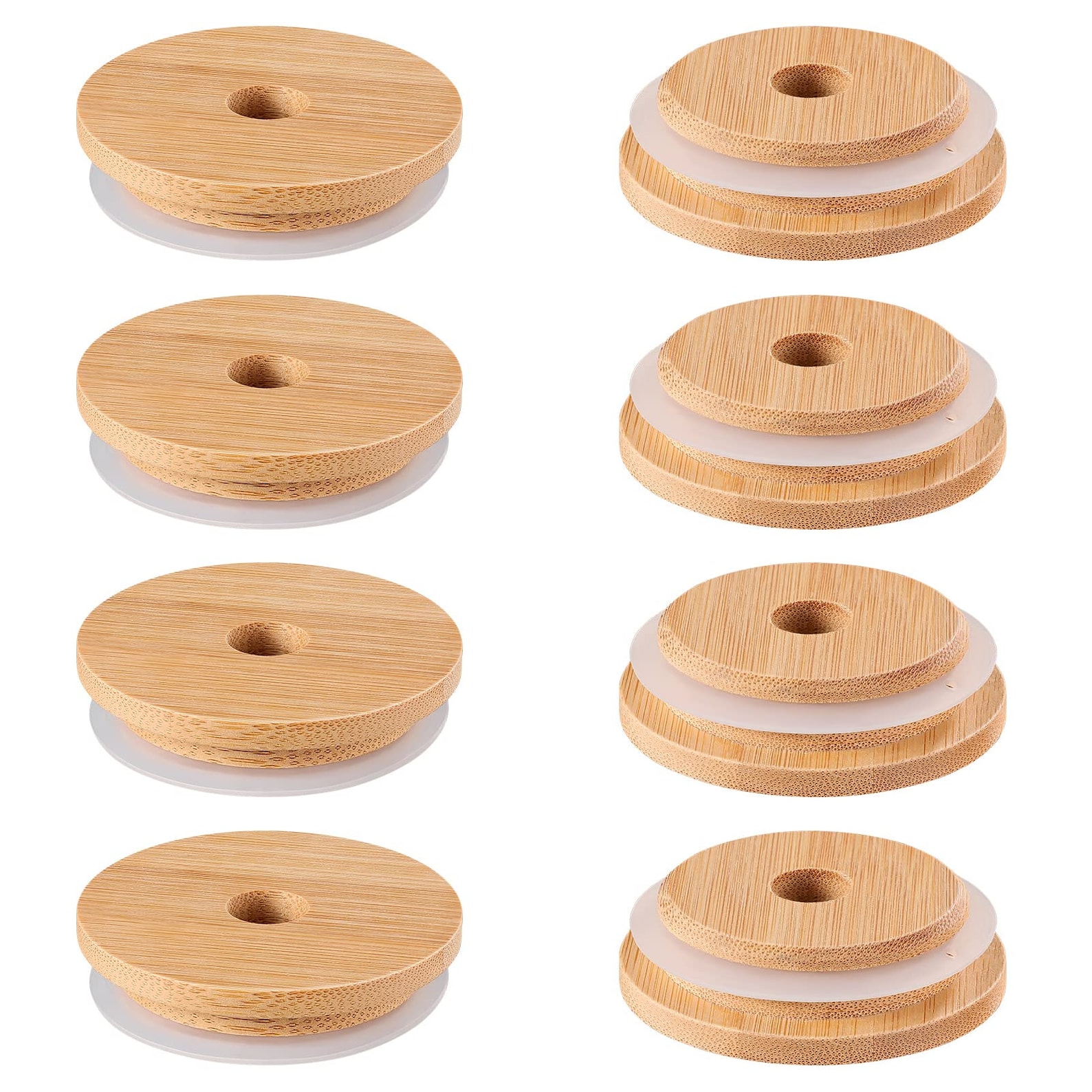 Bamboo Lids for Libbey Beer Glass Cans Replacement Bamboo Lid Glass