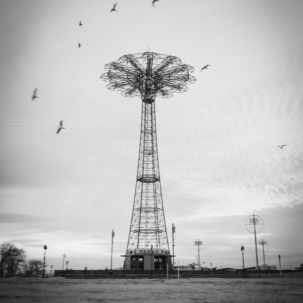 Coney Island, Brooklyn, black and white photograph, digital photograph, archival pigment print, wall art