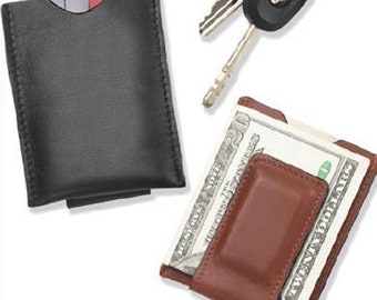 Money Clip Wallet - Genuine Leather Made in USA