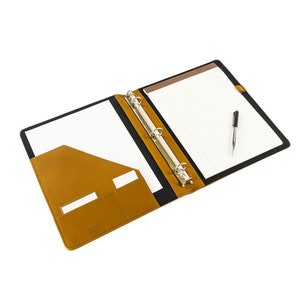 Leather Ring Binder Pad Folio - Made in USA