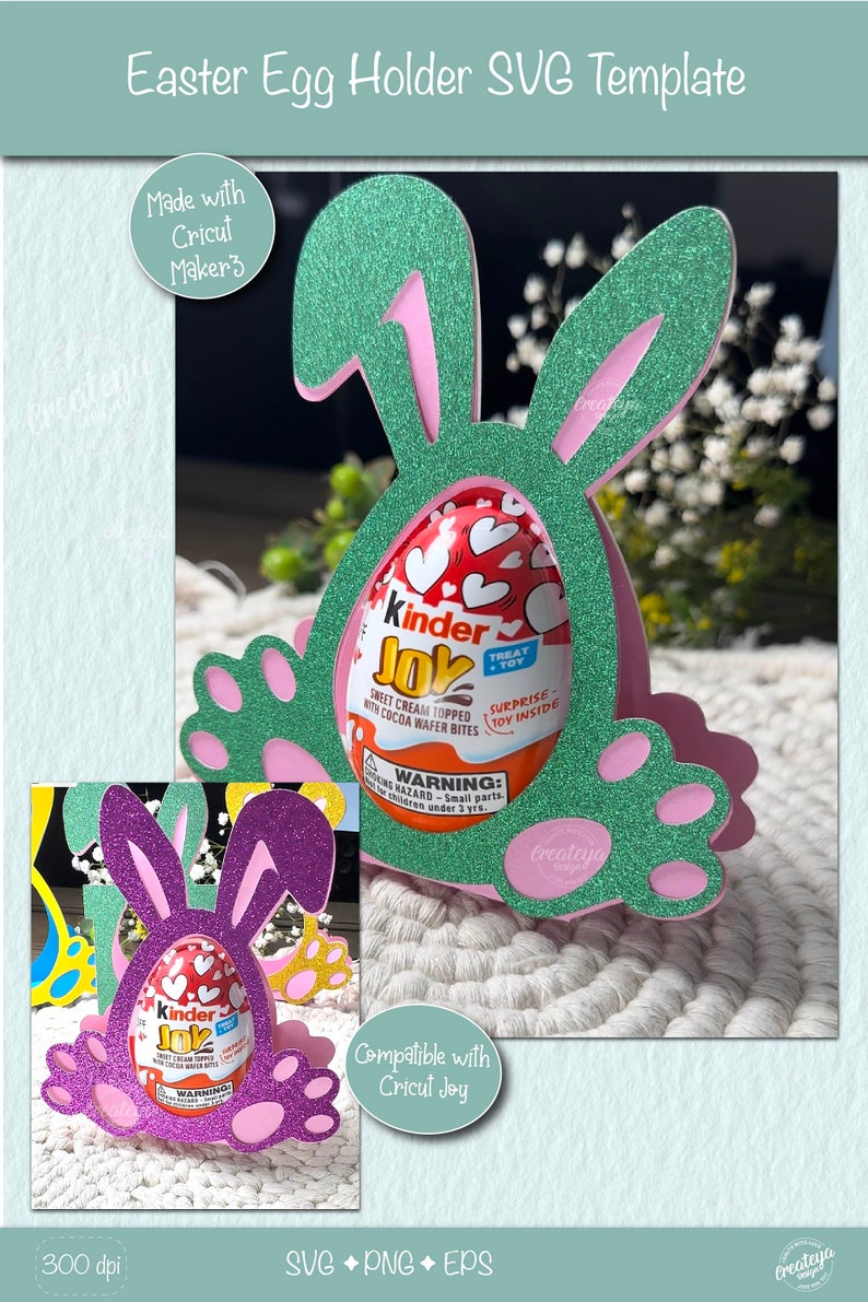 Easter Egg Holder SVG Chocolate Egg Stand Easter Bunny SVG Etsy