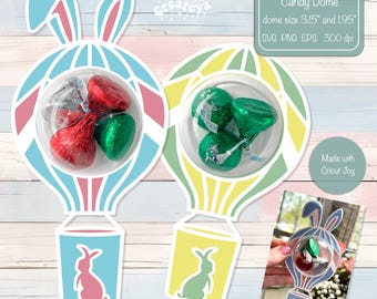 Easter Candy dome SVG Bunny Balloon treat holder Party Favor Papercraft Party Gift Kids Easter