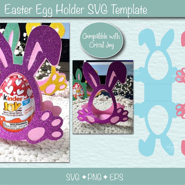 Osterei Halter SVG, Schokoladenei Ständer, Osterhase SVG, Kinder Party Geschenk, Papier Handwerk Geschenk