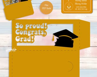Graduation money holder SVG 2025 Graduation Money sleeve SVG DIY Gift Graduate Cardstock Papercut Party Favor svg