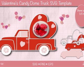 Valentine’s day Candy dome SVG, Valentine treat holder, Party Favor, Paper craft Gift
