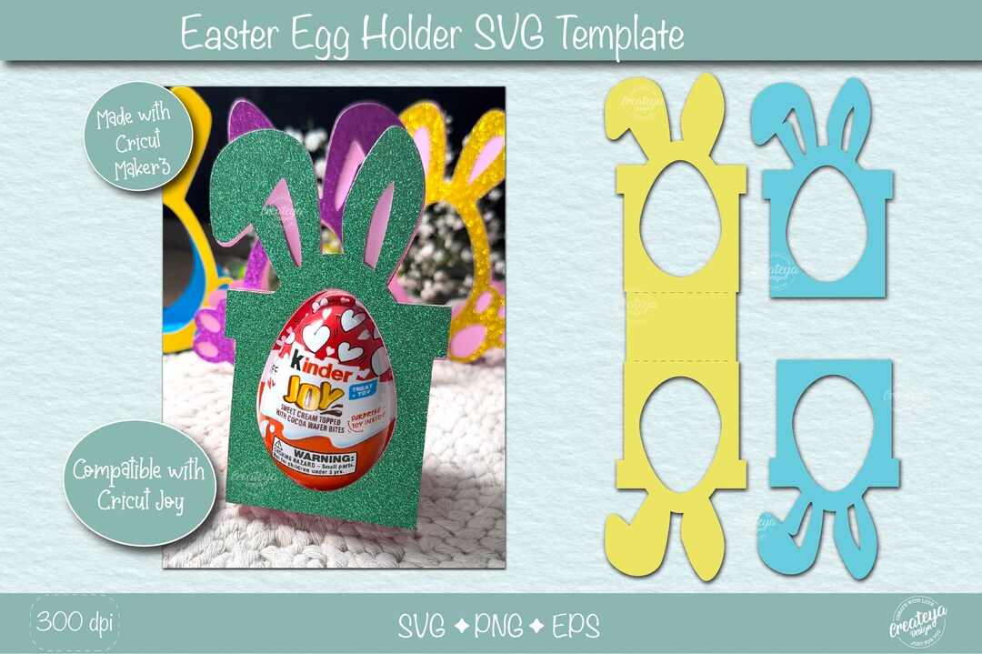 Easter Egg Holder SVG, Chocolate Egg Stand, Easter Bunny SVG, Kids