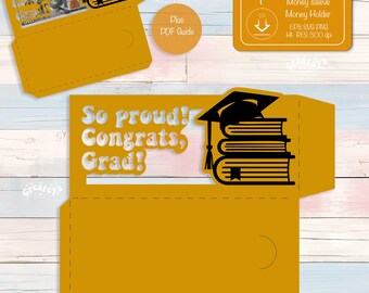 Graduation money holder SVG 2025 Graduation Money sleeve SVG DIY Gift Graduate Cardstock Papercut Party Favor