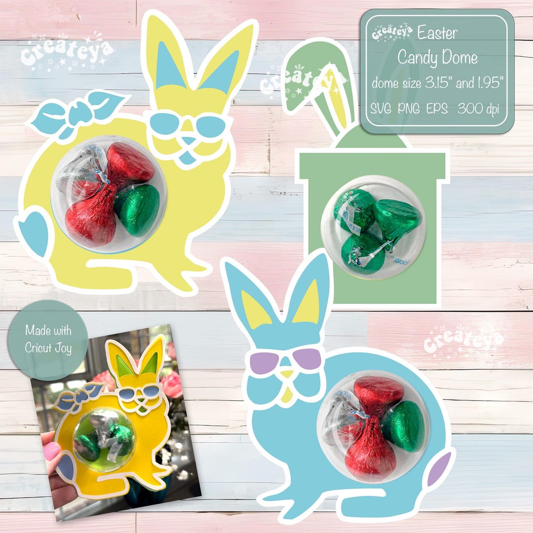 Easter Bunny Candy Holder SVG Candy Dome Template SVG Easter Treat ...