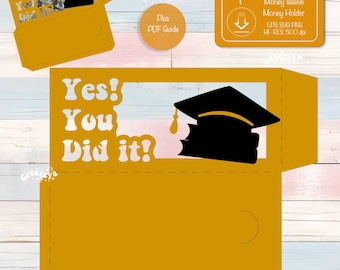 Graduation money holder SVG 2025 Graduation Money sleeve SVG DIY Gift Graduate Cardstock Papercut Party Favor