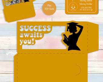 Graduation money holder SVG 2025 Graduation Money sleeve SVG DIY Gift Graduate Girl Cardstock Papercut Party Favor