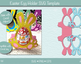 Easter Egg Holder SVG, chocolate egg stand, easter bunny SVG, Kids Party Favor, Paper craft Gift