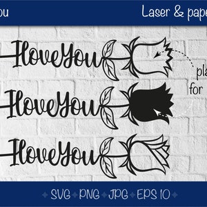 I Love you SVG, Memorial day, Memorial rose SVG, Citations commémoratives, Fichier découpé au laser