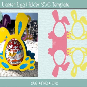 Easter Egg Holder SVG, chocolate egg stand, easter bunny SVG, Kids Party Favor, Paper craft Gift