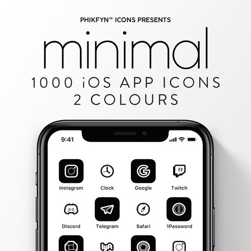 100 MINIMALIST BLACK AESTHETIC App Icons for Iphone Ios 14 Etsy Canada