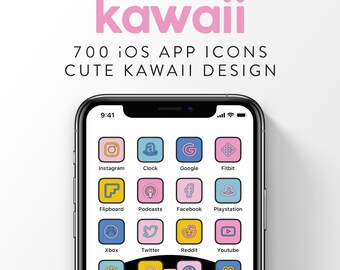 700 Kawaii Icons Pack For iOS iPhone Social Media App Icons | Premium Anime Icons | Cute Aesthetic Theme
