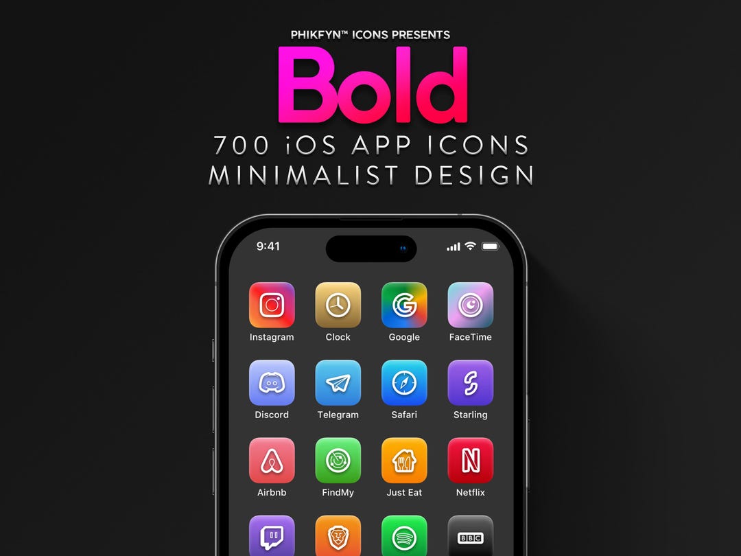 Ios Photo Icon Colors Vibrant Ios iPhone App Icons | Social Media Pack | 700 Bold Colors - Etsy