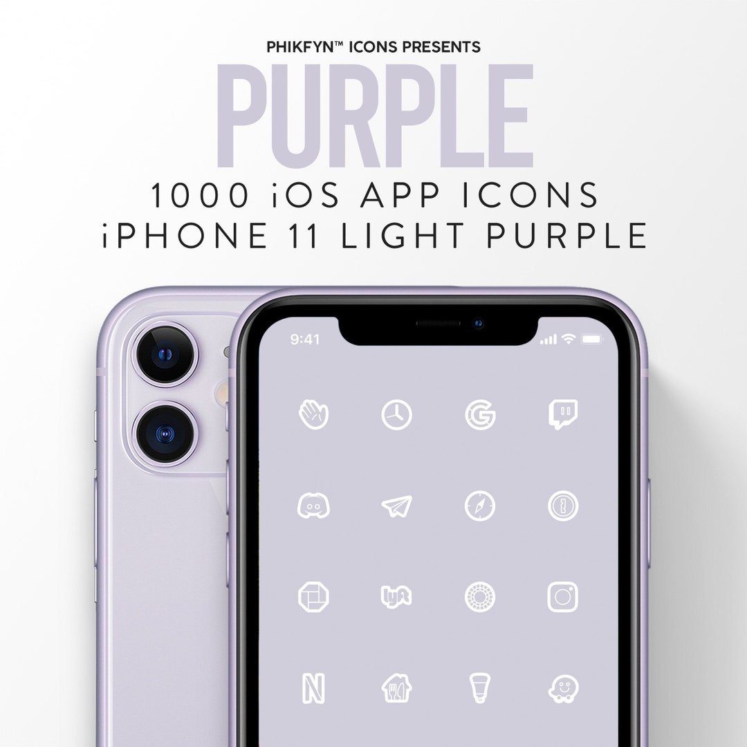 Buy 1000 Light Purple Ios App Icons for iPhone 11 (digital