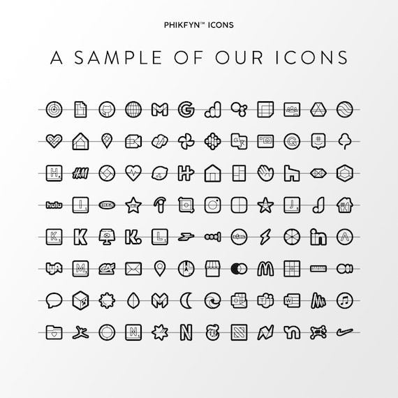 500 Kawaii App Icons Pack for iPhone Ios 14 Cute Ios Icons 