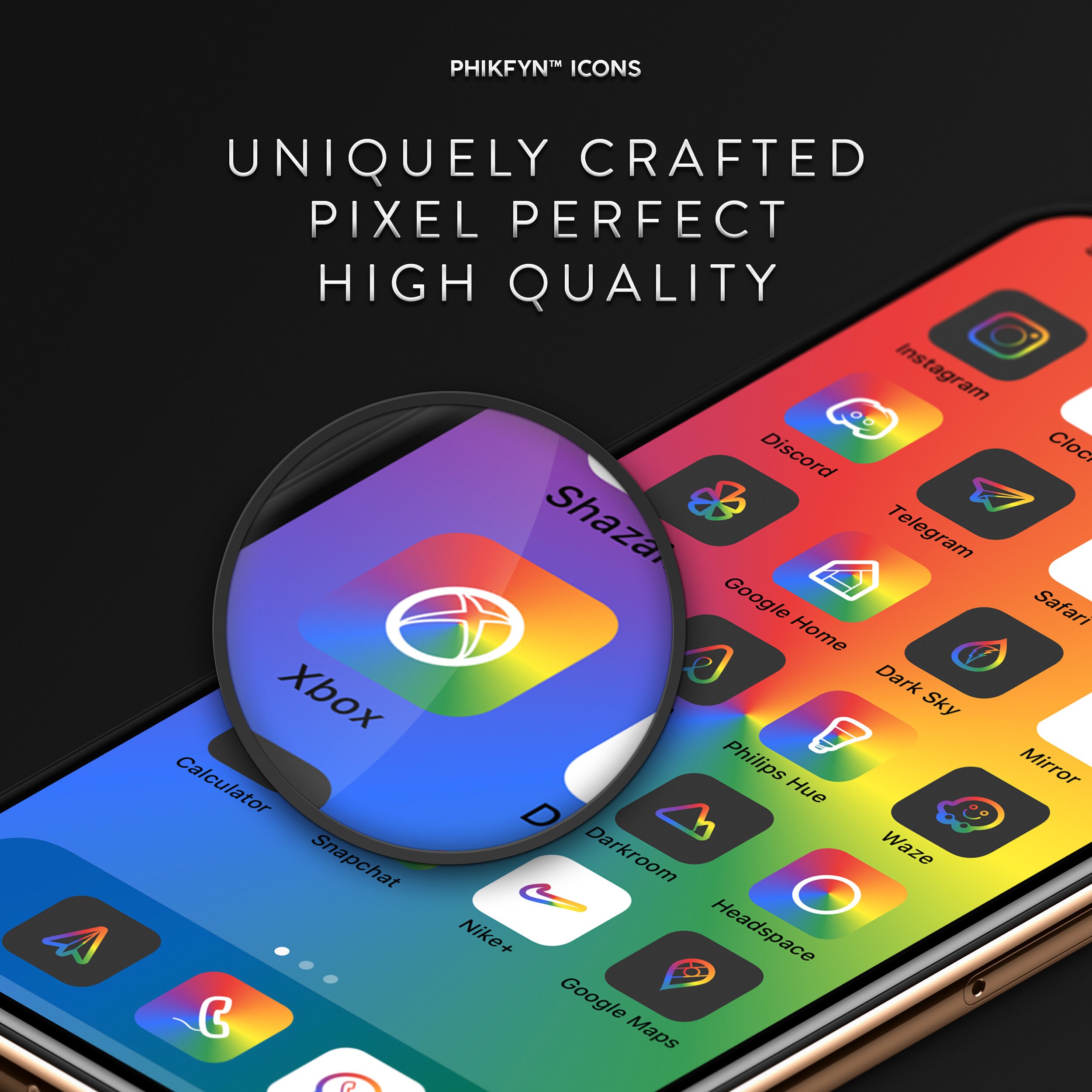 1200 Rainbow Gradient App Icons Pack For iPhone iOS 14 | Etsy