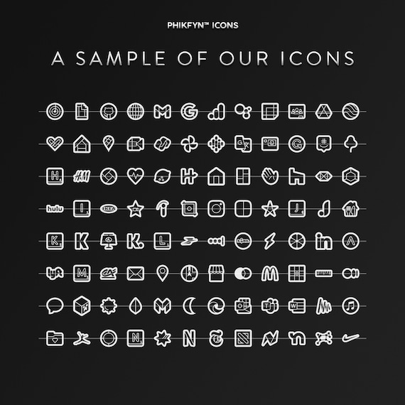 400 Black App Icons Pack For Iphone Ios 14 Minimalist Ios Etsy - roblox icon aesthetic black and white