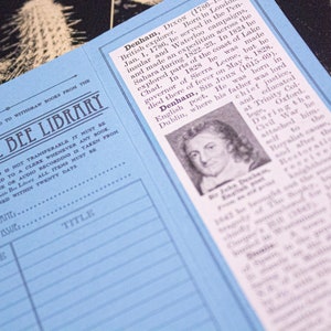 Personalised handprinted Bookmark: Library card Fern leaf image 9