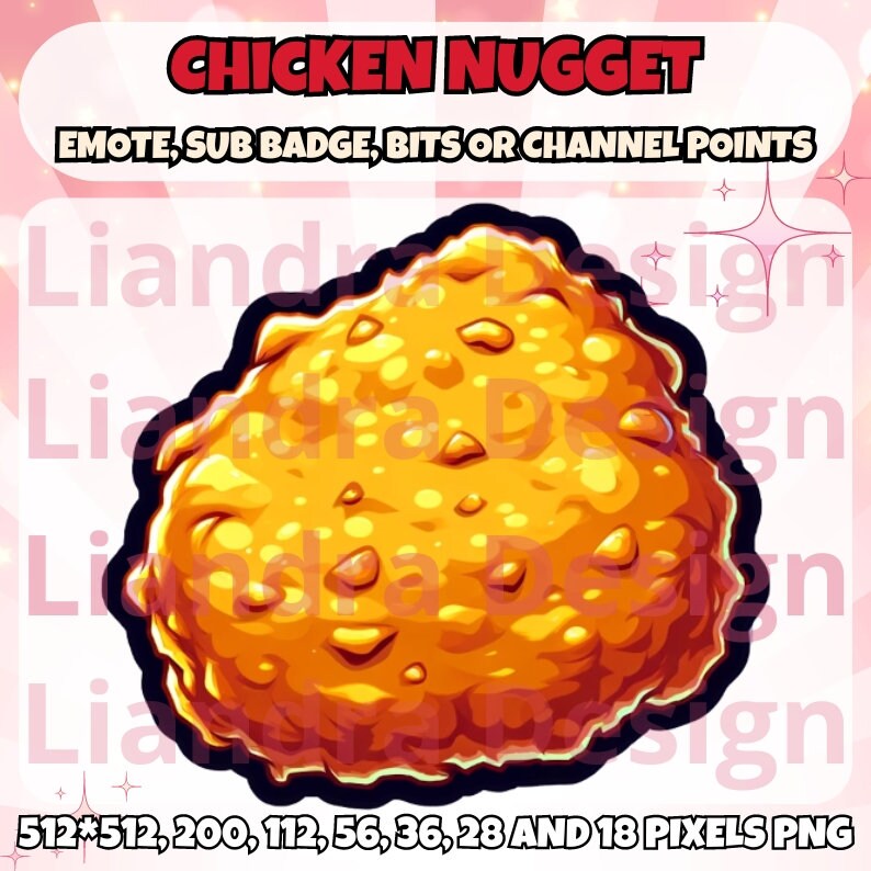 CHICKEN NUGGET Twitch Emote Chicken Nuggets Discord Youtube Facebook