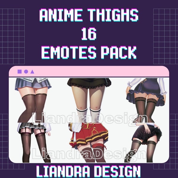 Anime thigh high twitch emotes - Cute anime girl thighs emotes - Sexy Twitch emotes - Twitch Youtube Discord emotes - Sexy Anime Emotes