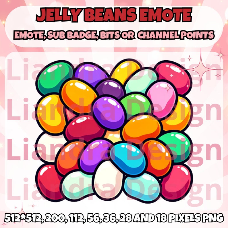 JELLY BEANS Twitch Emote, Funny Twitch Emote, Cute Jelly Beans Twitch