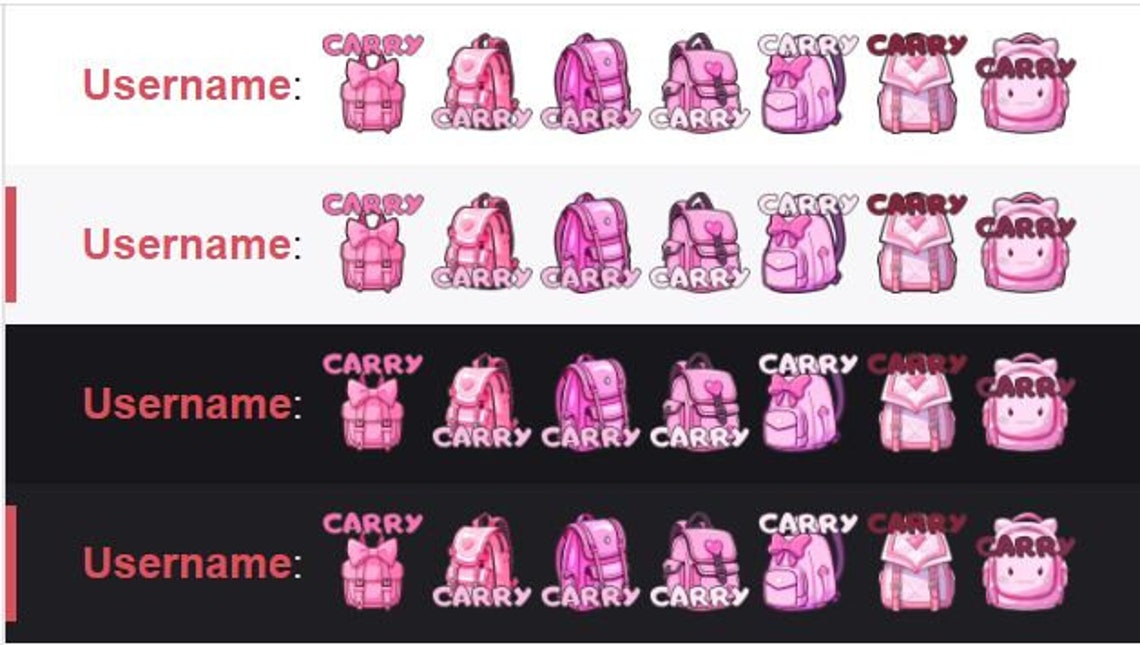 Pink Twitch Emote Carry Twitch Emote 7 Versions Twitch Emote - Etsy Canada