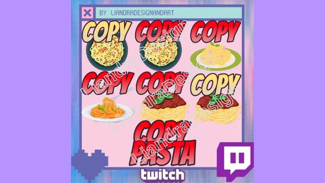 7 Versions of COPY PASTA Emote Twitch Emote Youtube Emote Discord Emote ...