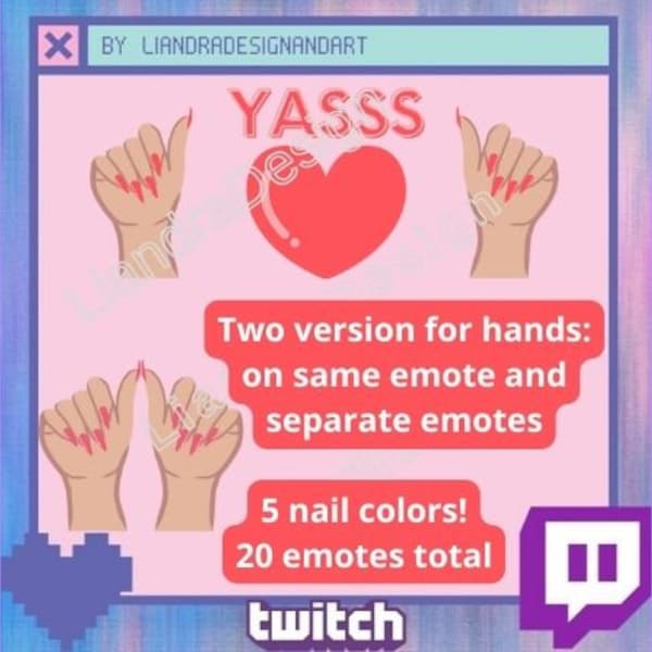 Nails Emote Twitch Etsy