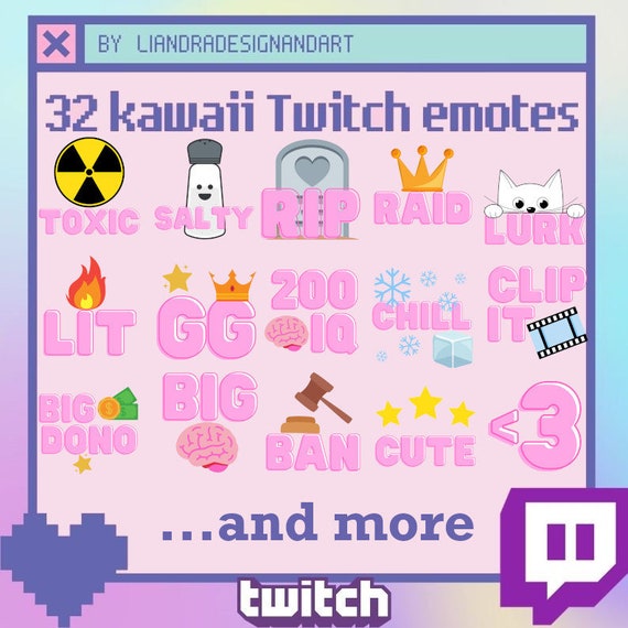 32 Super Cute Girly And Pink Twitch Emotes To Jump Start Your Etsy 32 Super Cute Girly And Pink Twitch Emotes To Jump Start Your Etsy