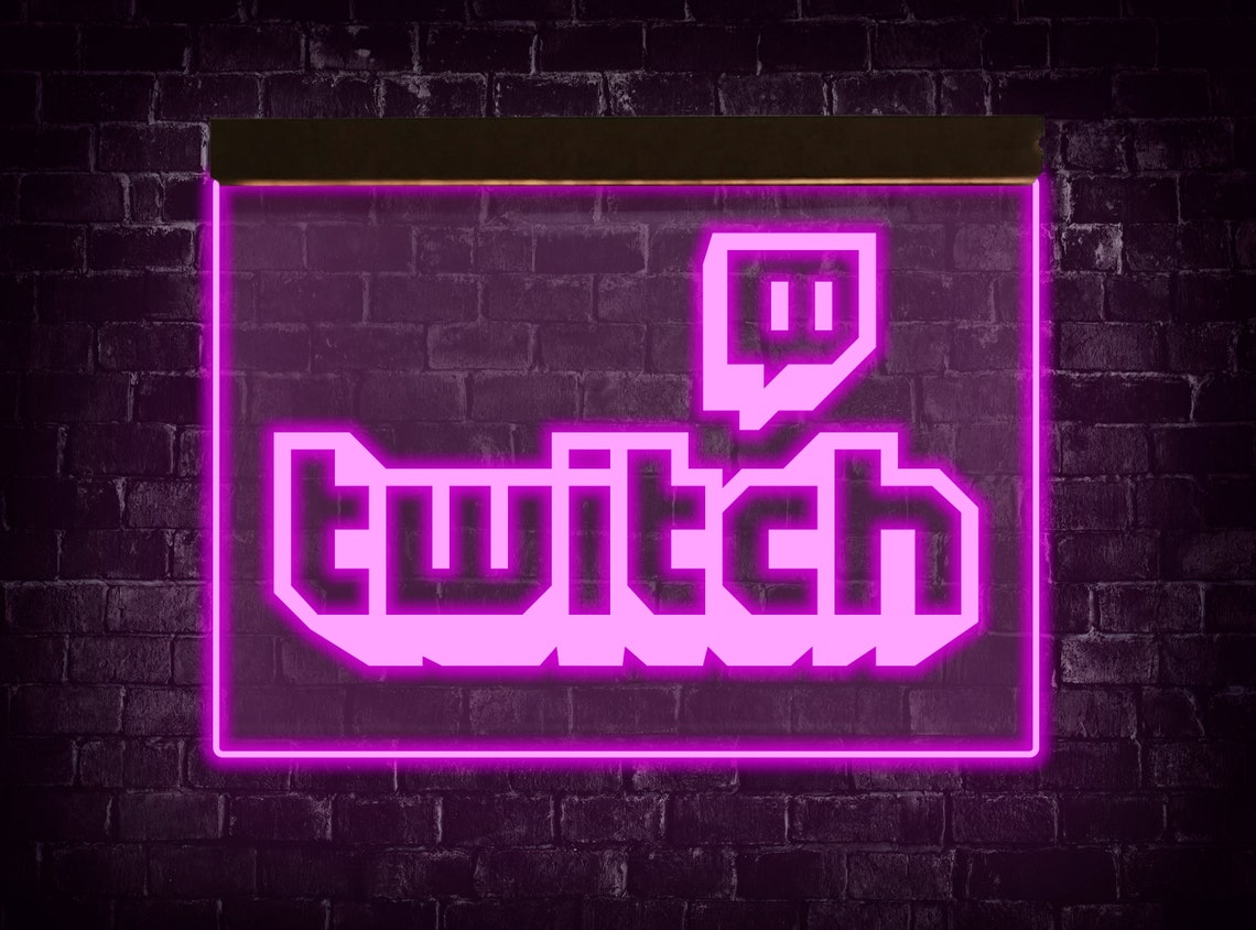 Twitch Neon Signtwitch Neon Lighttwitch Led Signtwitch Logo | Etsy UK