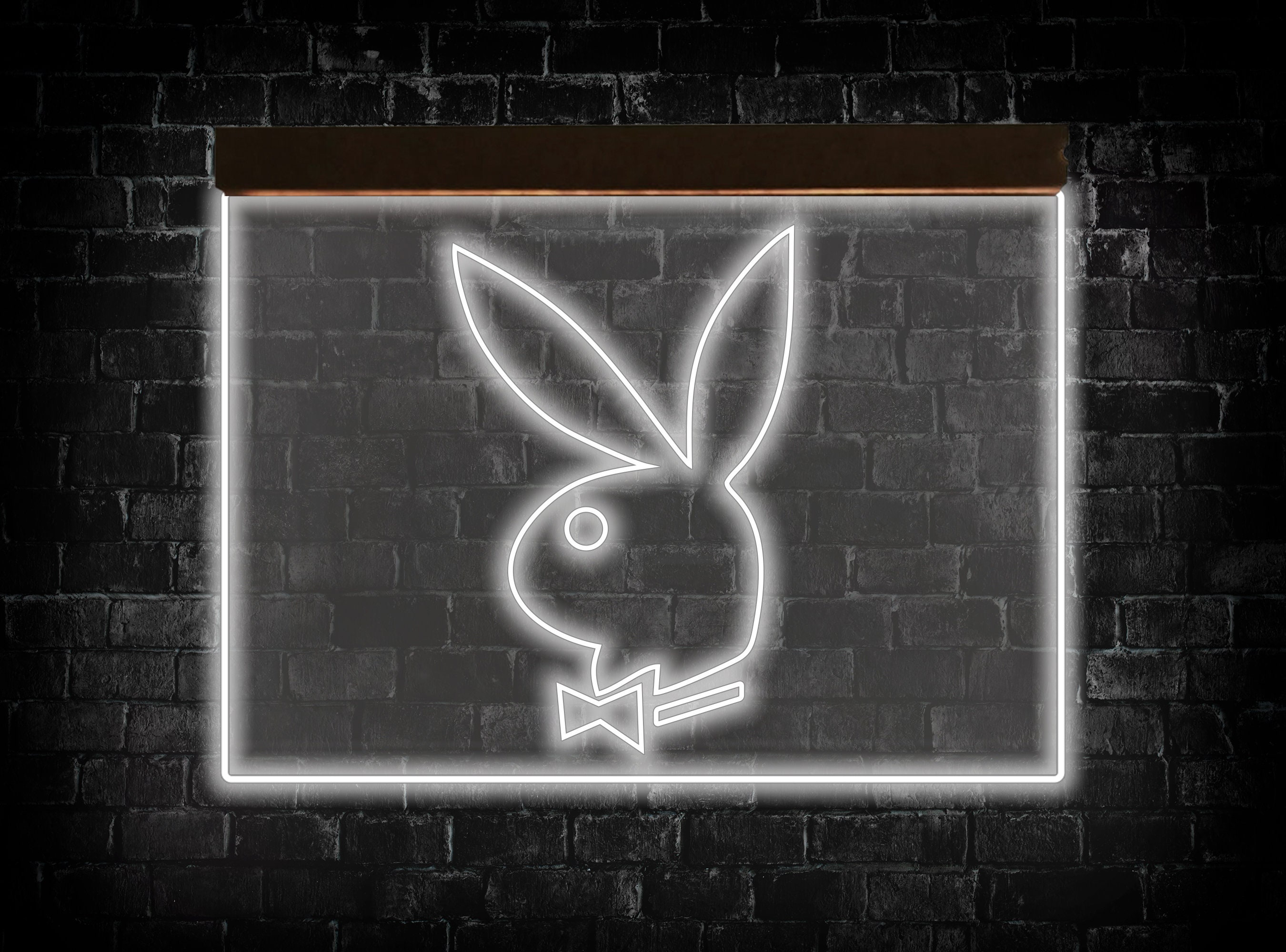 Playboy Bunny Neon Signplayboy Bunny Wall Artplayboy Neon Etsy
