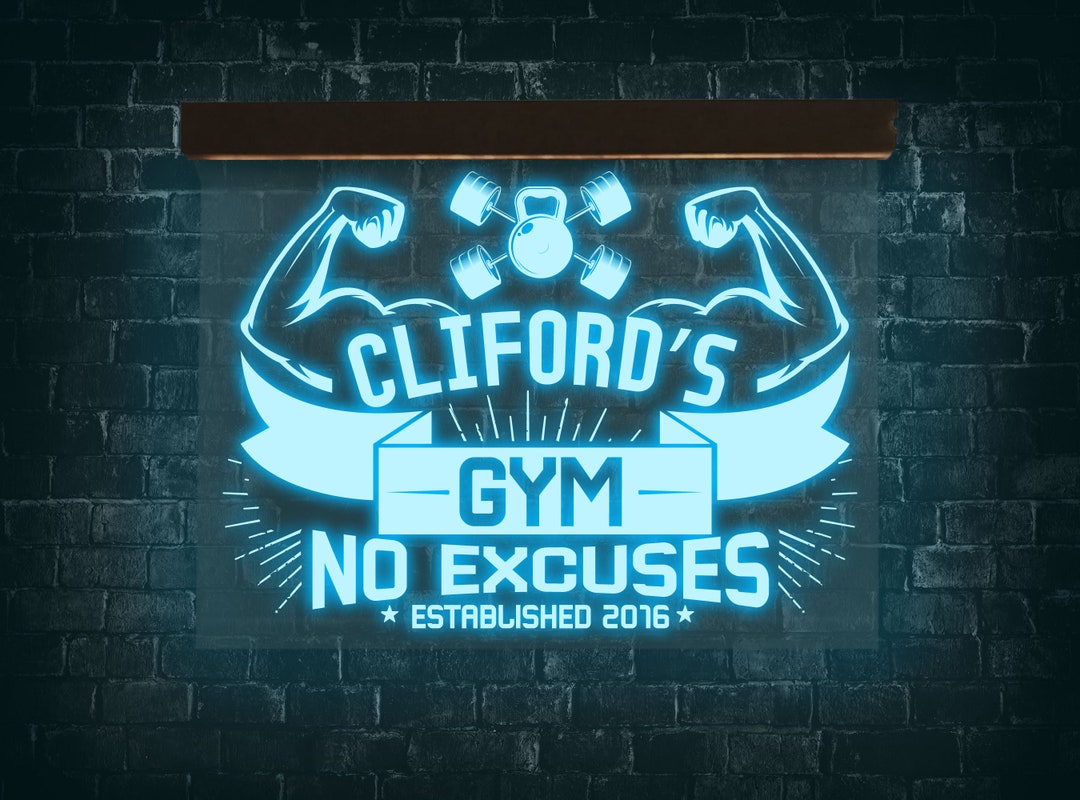 Personalized Gym Sign Gym Neon Sign Gym Led Sign Gym Light Etsy