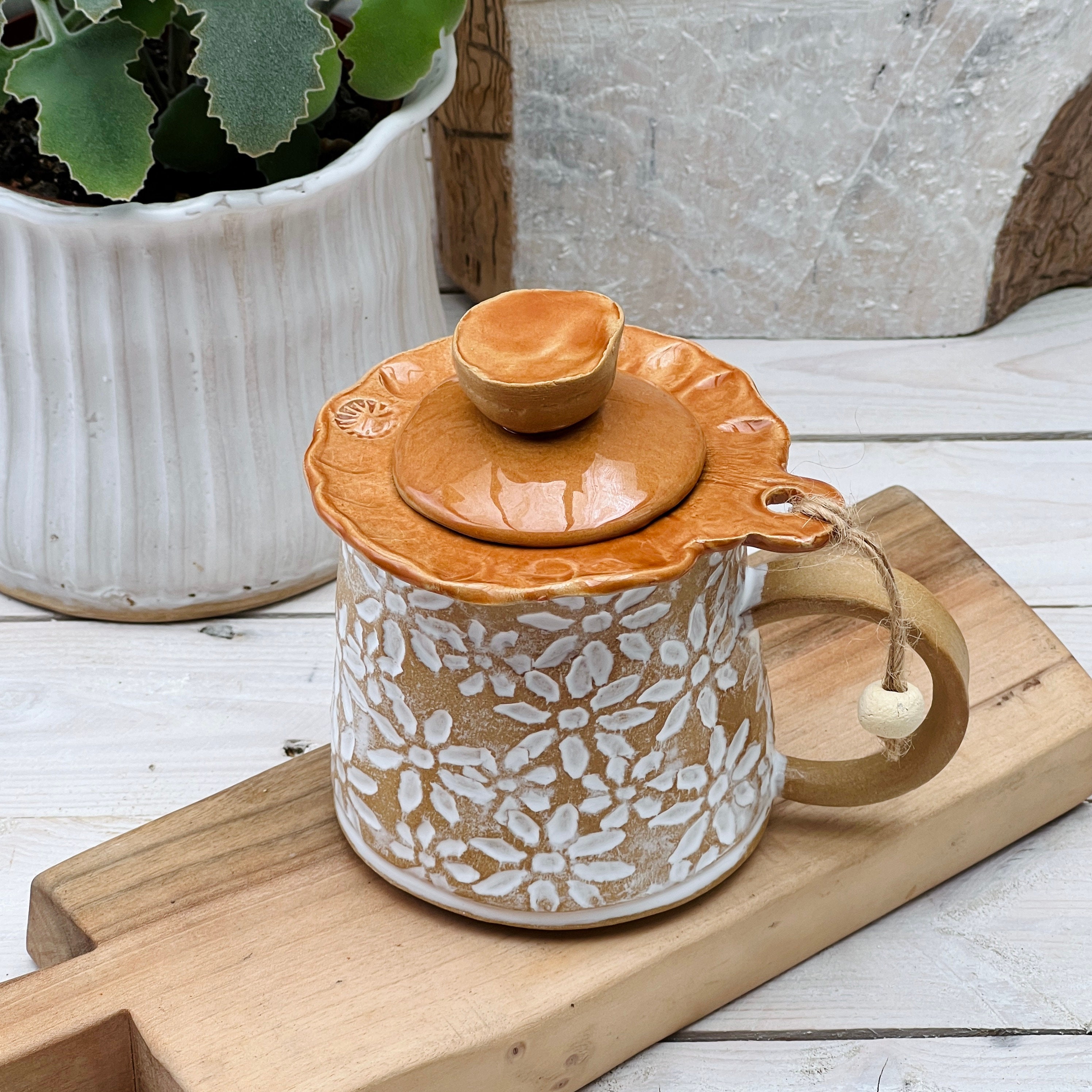 Ceramic Tea Strainer With Lid - Etsy Ceramic Tea Strainer With Lid - Etsy